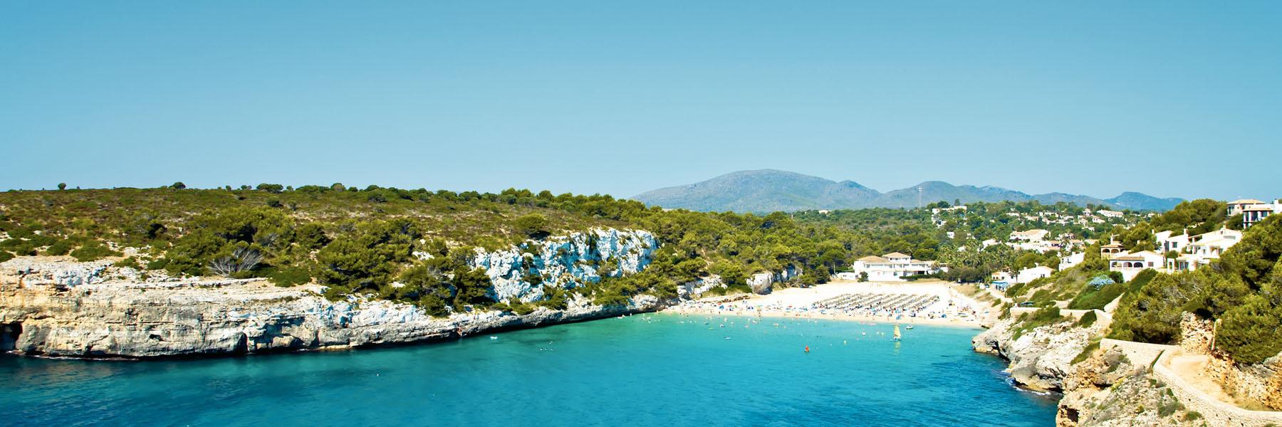 Image of a Majorcan coast and resort in May
